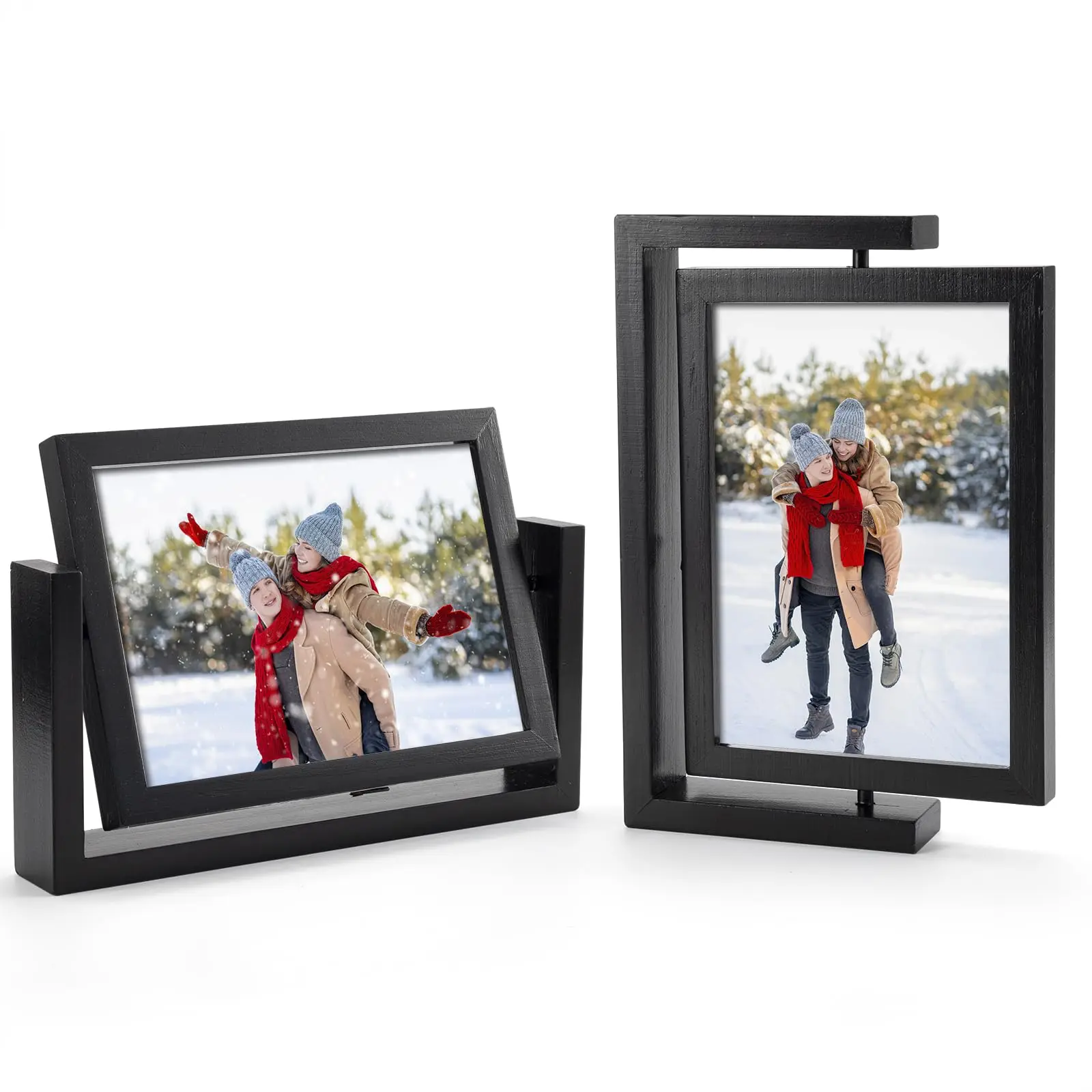 Экологически чистая деревянная Тень Коробка настенная фоторамка набор доска двухсторонняя стоящая настольная