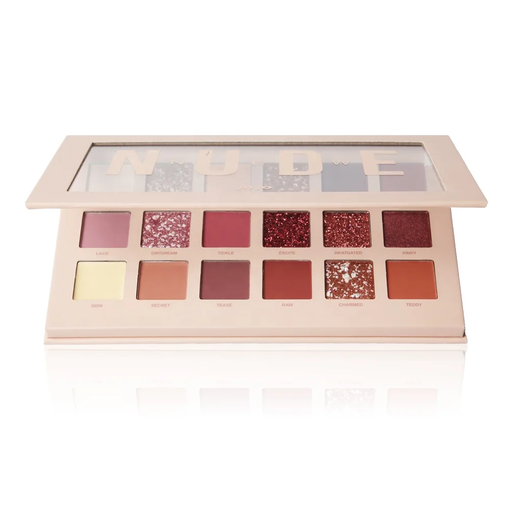 Rose Gold Nude Beauty Makeup Eyeshadow Palette For Dark skin Vegan Pigmented