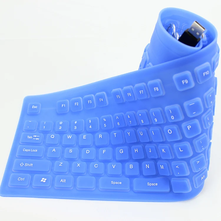 silicone keyboard 109 wired usb washable waterproof and dustproof flexible silicone keyboard for pc/desktop