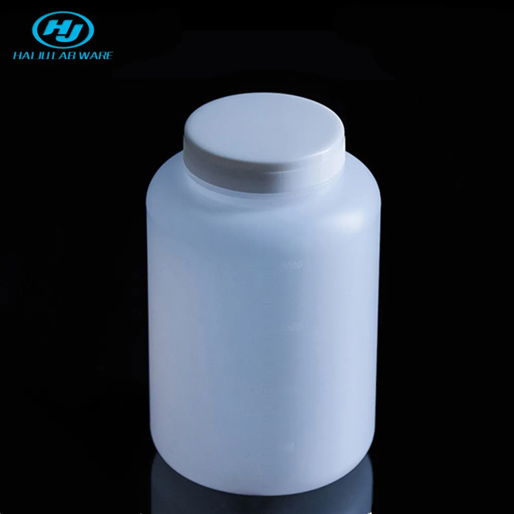 Лабораторная Прямая продажа с фабрики HAIJU, пластиковая бутылка-реагент большой емкости 2000 мл в лаборатории с широким горлом