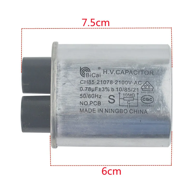 New  high voltage capacitor ch85 2100v 0.78uf  made in China  for microwave oven
