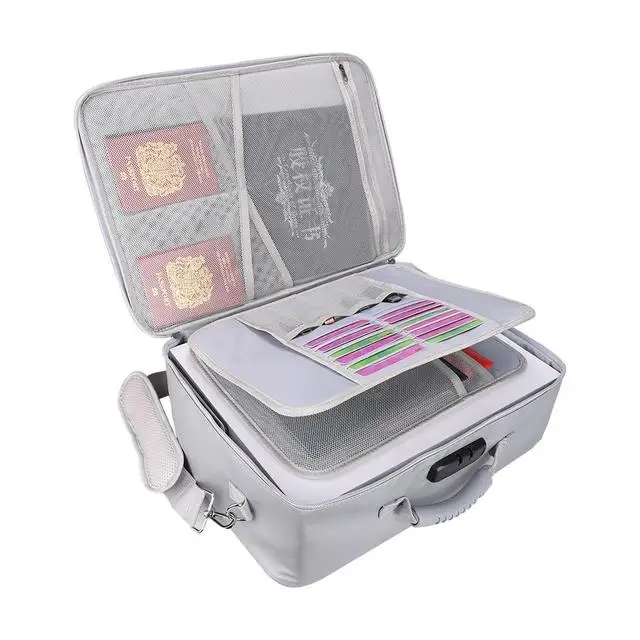 Hot Sale Office Supplies Fireproof Document Bag Envelope File Bag Cash Pouch Valuables Money Bag for Teacher Supplies