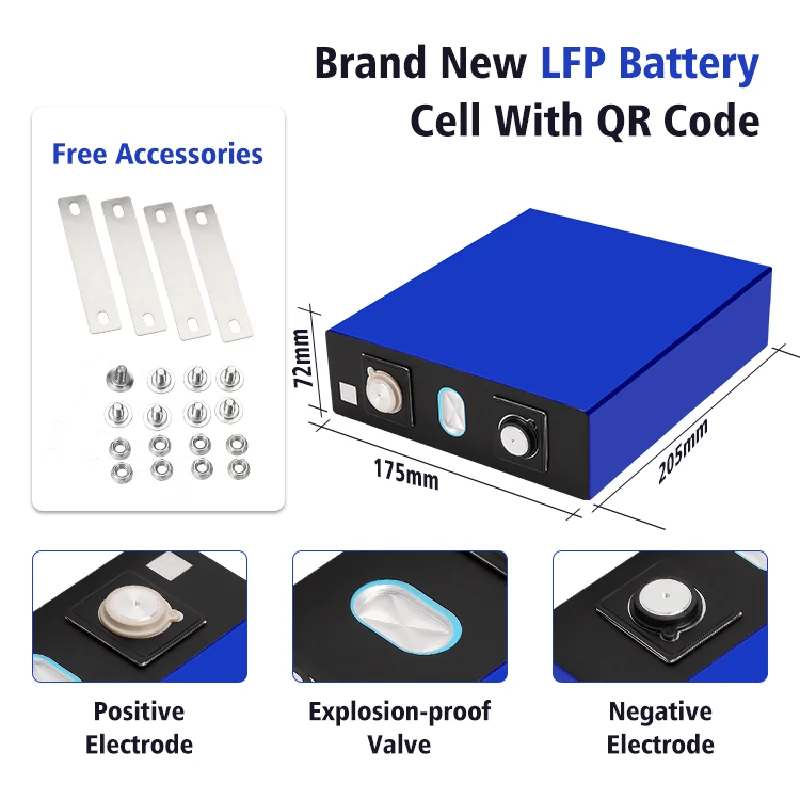 Deep Cycle DDP Shipping for Solar Storage System and Forklift Energy Storage Grade a 280AH Prismatic Lifepo4 3.2V 5 Years LFP -