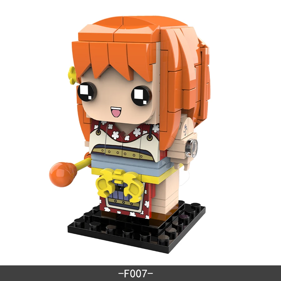 Anime 1 Piece Mini Bricks Toys Yamto Robin Burukku Usopp Franky Zoro Sanji Nami Choopper Luffy Character Building Block Sets