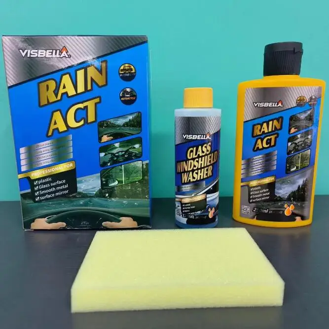 visbella 52.1 water repellent Rain Act 250ML + Windshield 120ML rain act for car