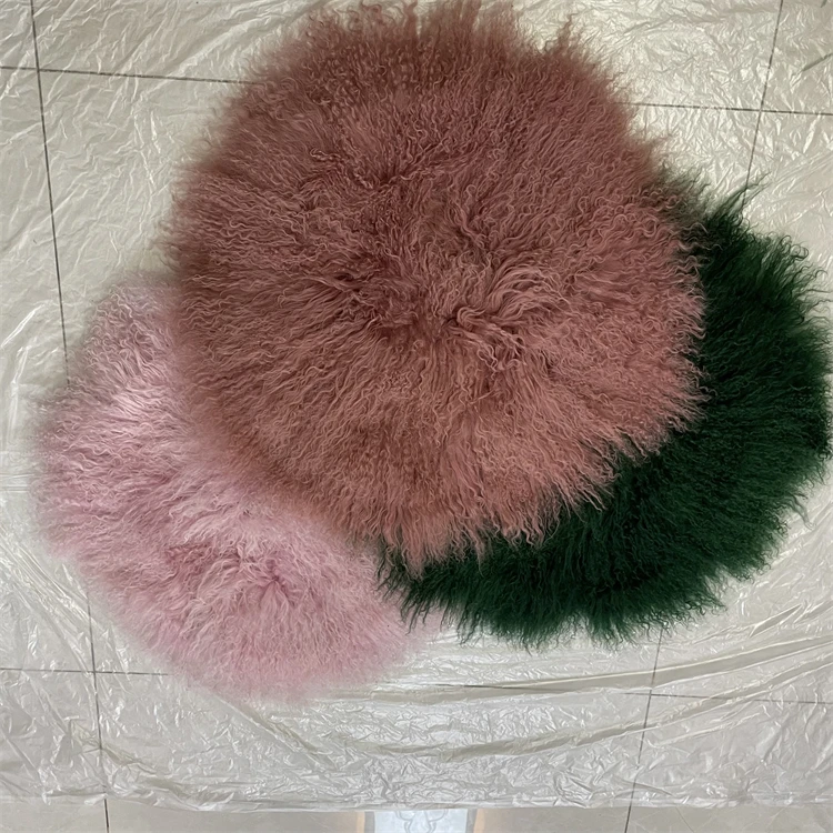 Mongolian/ Tibetan Skin For Sofa Lamb Wool Fur Pillow