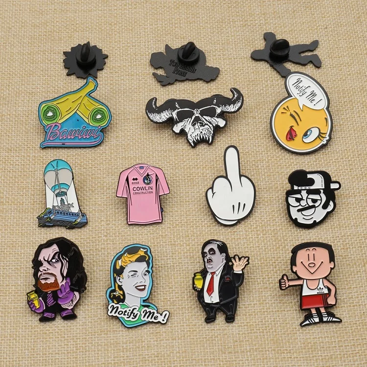 Factory Cheap Long Needle Bulk Animal Cute Anime Kpop Metal Souvenir Badge Hard Pride Custom Logo Soft Lapel Enamel Pin