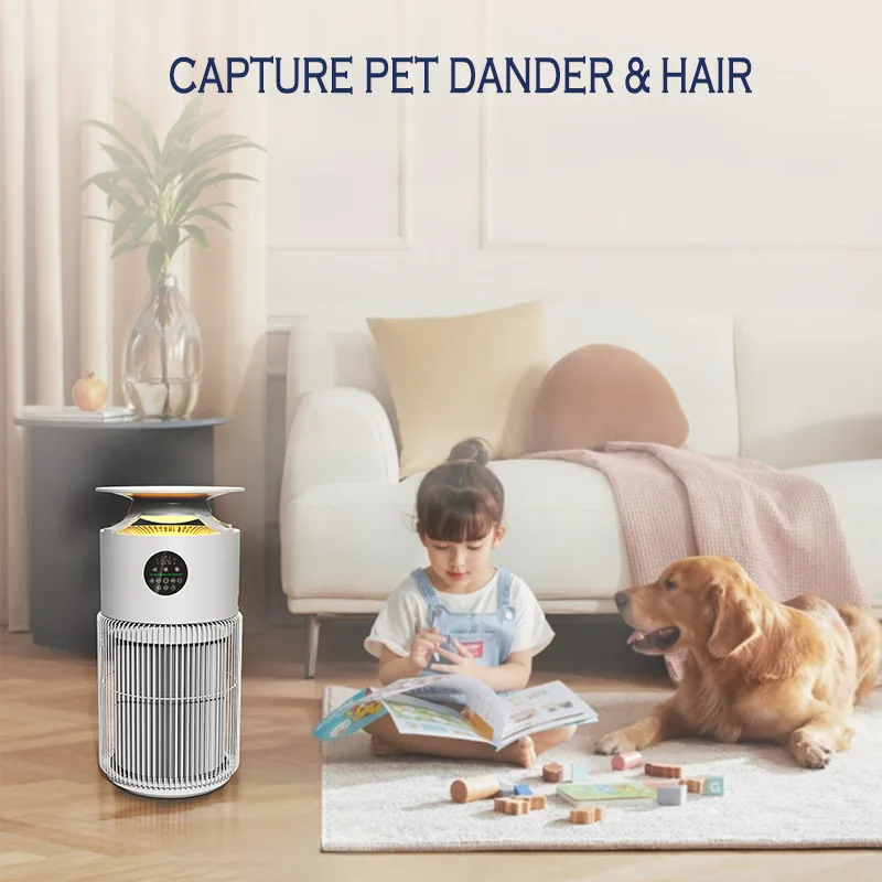 New Arrival Pet Air Purifier, HEPA Filter Air Cleaner for Pet Hair & Odor