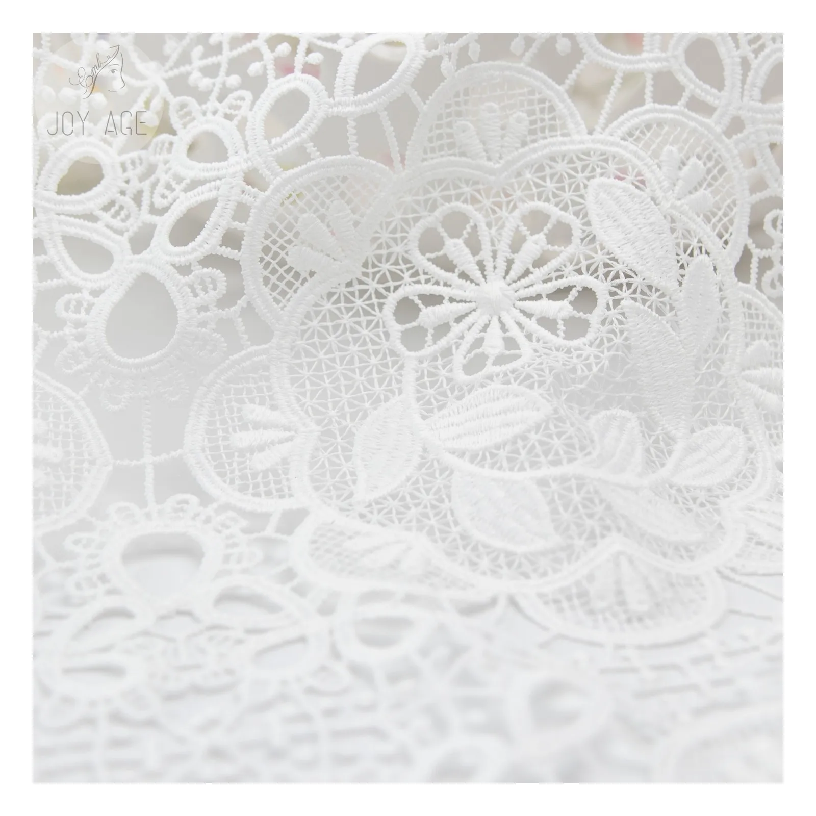 100% Cotton Nylon Polyester Hollow Out Underwear Bra Lace Fabric Water Soluable Chemical Embroidered New Designs