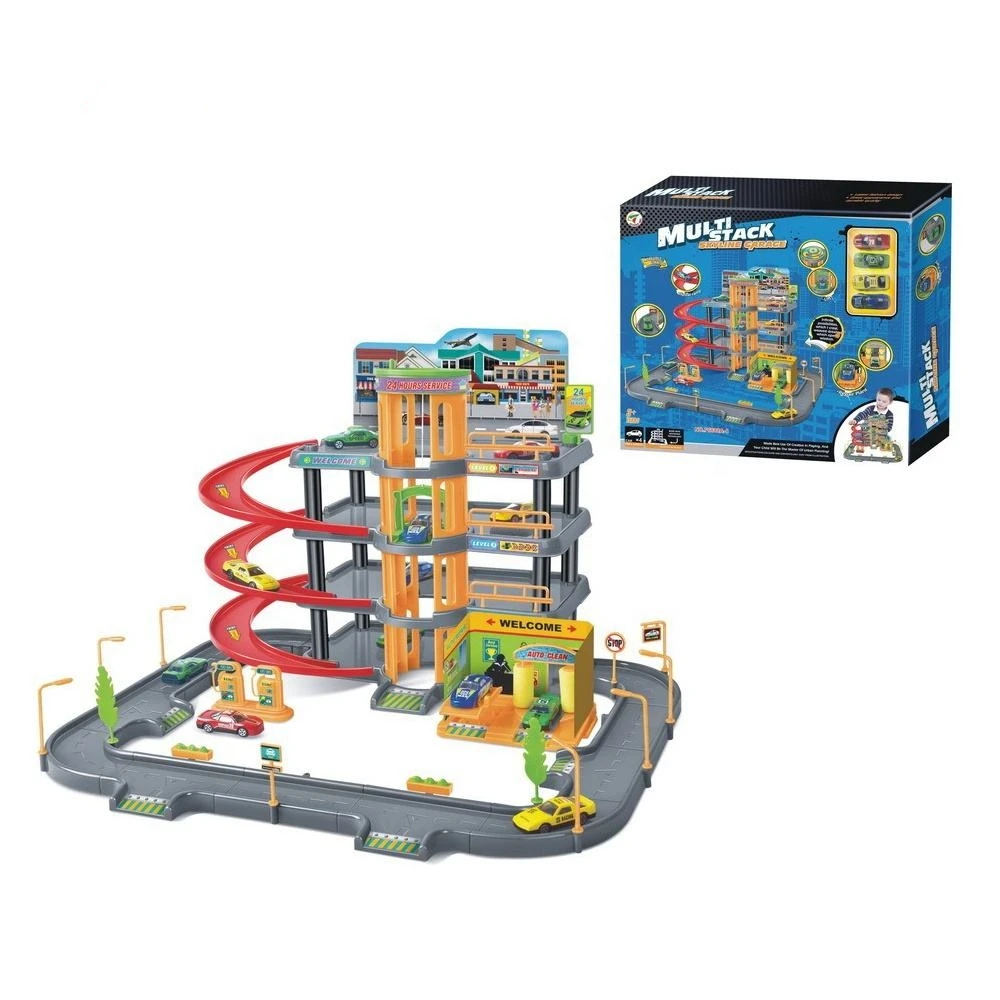 Hot Sale Kids Free Wheel Car Track Toy Garage Unisex for 2-7 Years City Parking Adventure