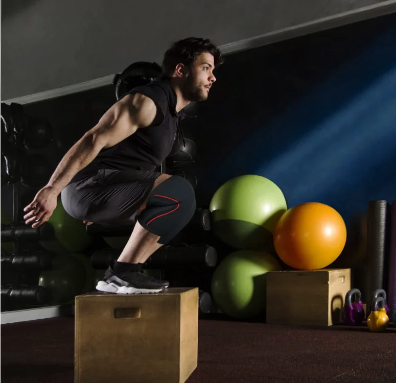 Fitness Neoprene Weight Lifting Gym Stiff Custom Knee Sleeve 7mm Rodillera Brace For Power Lifting