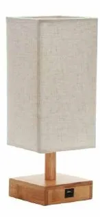 led USB wood table lamp
