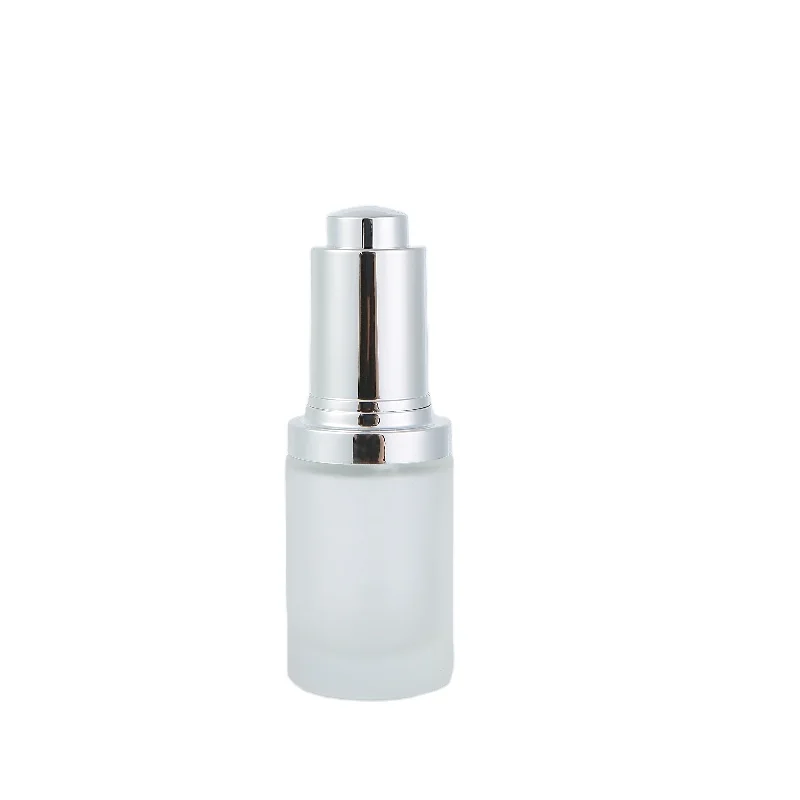 Personal Care New Arrival Batch printing process luxury  the oil control makeupcosmetic glass silver foundation liquid bottle