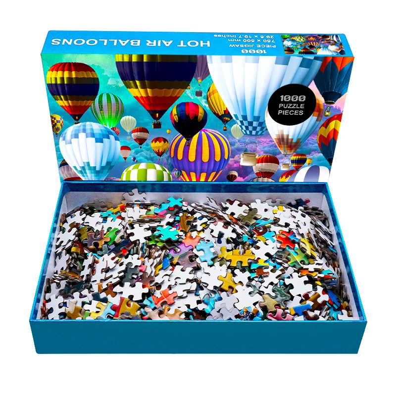 Cheap Kid Toys Cardboard Promotional Custom Puzzle Jigsaw100 200 500 1000 Piece For Joy