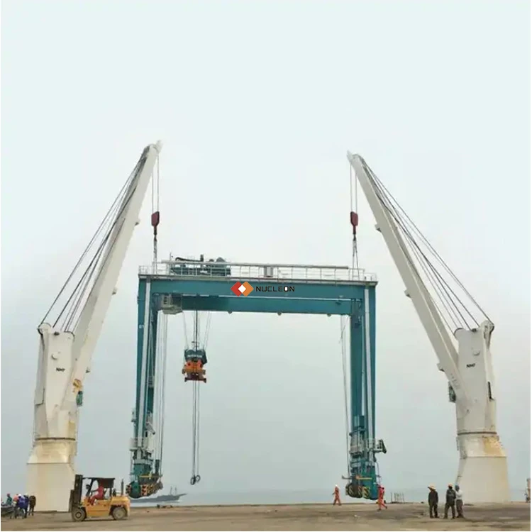 40t straddle carrier sea port rtg crane 45t 50ton rubber tyred container gantry crane