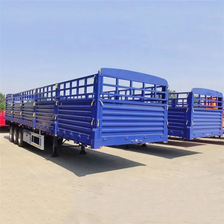 3/4 axles Multi wheel heavy tractor sidewall semi-trailer (Flatbed Fence tipper tanker Optional) cargo truck trailer
