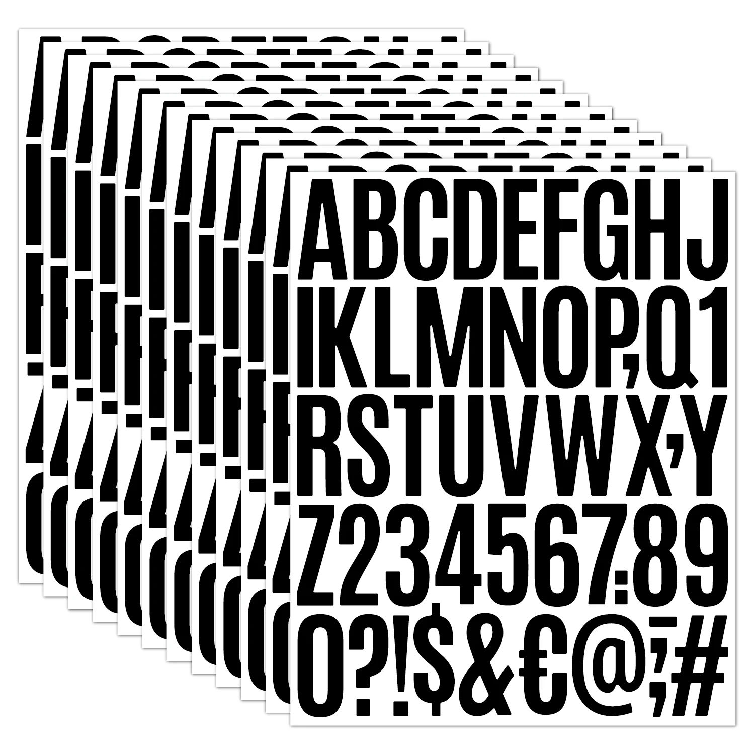 Wholesale Vinyl Waterproof 15 colors DIY Alphabet Letters Mailbox Number Stickers