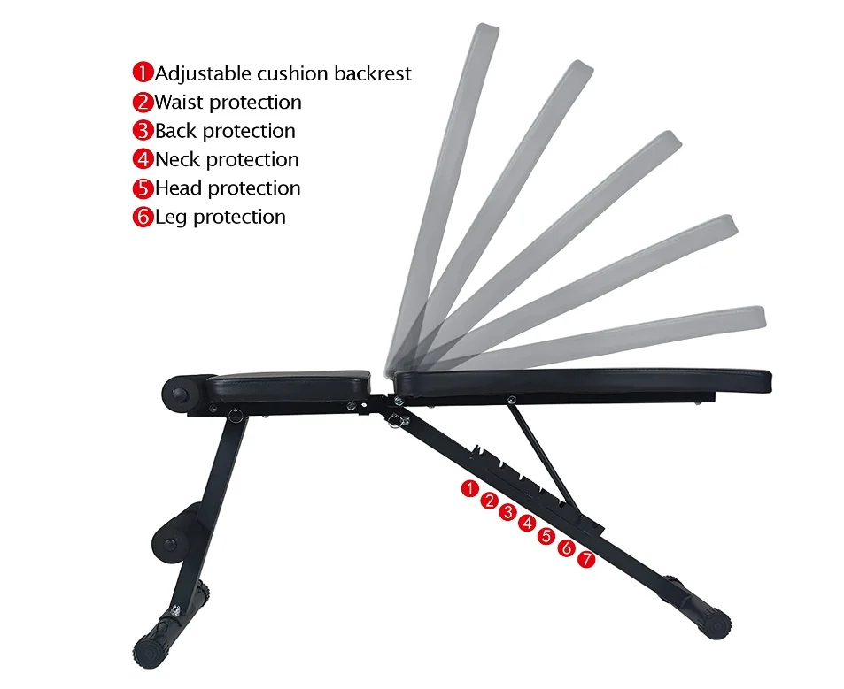 Synteam Professional Home Gym Adjustable Sit Up Bench Dumbbell Chair