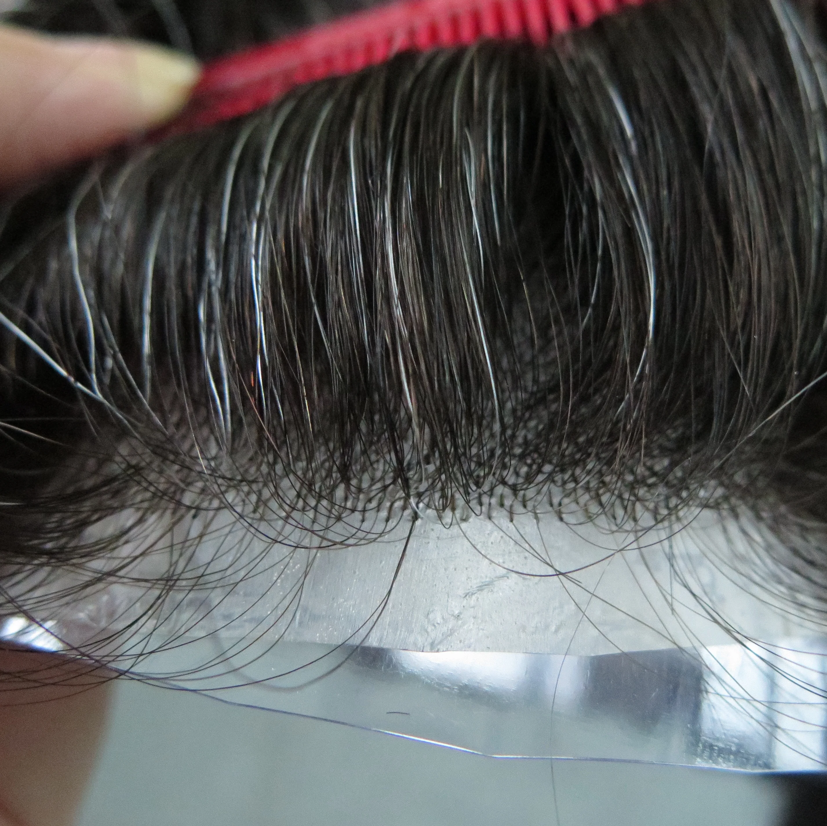 Australia toupee human hair french Lace with  poly skin perimeter well bleached knots human hair pieces hair toupee