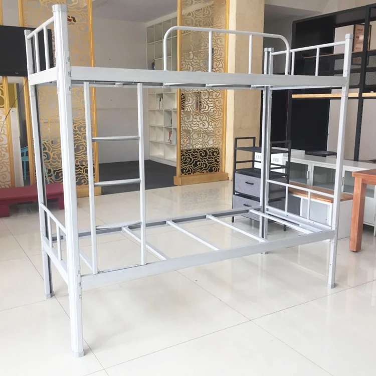 wholesale New design steel double decker single size Good quality heavy duty steel bunk bed