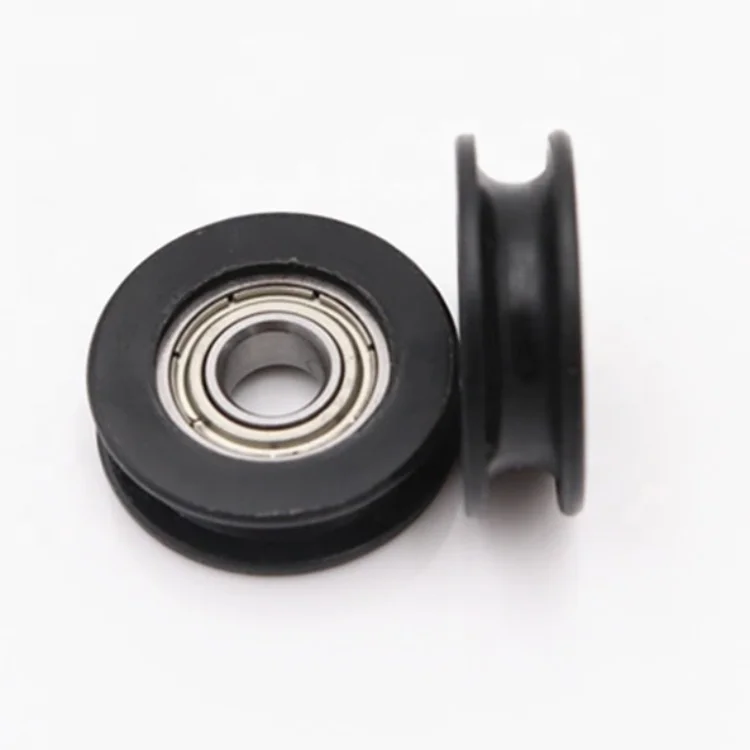 U Groove Nylon Plastic Pulley sheaves Ball Bearing for Sliding POM  bearing  delrin sheaves pulley roller ID 10MM
