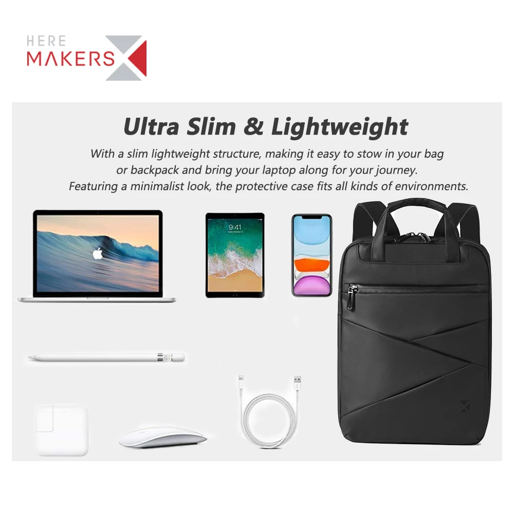 Factory Custom wholesale Small Tote Laptop Back pack bag Rucksack Man 14 inch Lightweight Urban Casual Business RPET Backpack