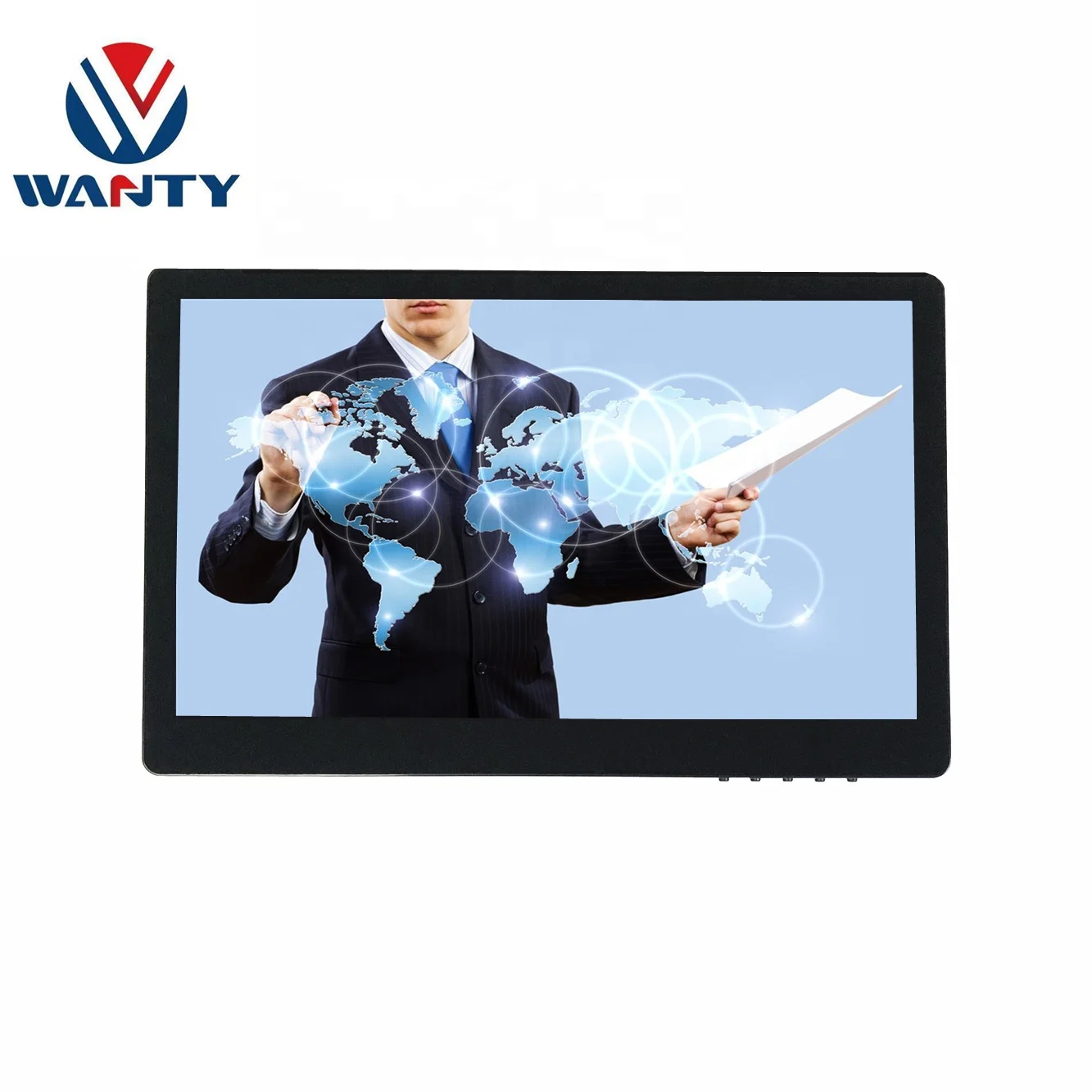 WANTY 15,6 дюймовый школьный государственный банк, электронное письмо, подпись, емкостный сенсорный экран, ручка, сенсорный монитор