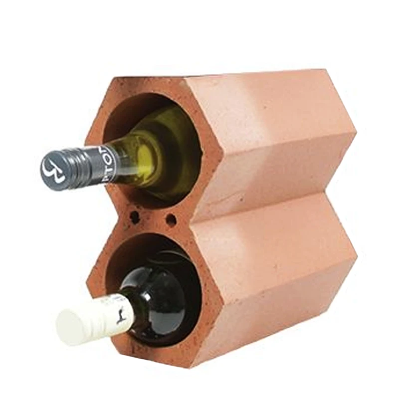 Home decoration high quality terracotta wine bottle rack