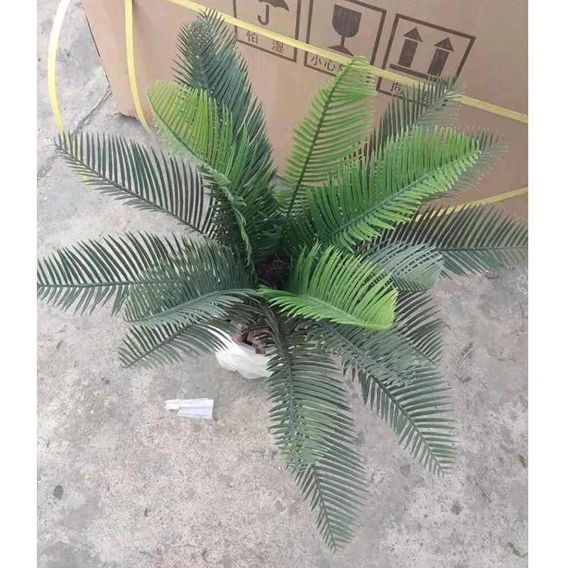 48cm height with 20pcs leaves mini indoor decorative artificial sago cycas revoluta plant palm tree,  cycas artificial