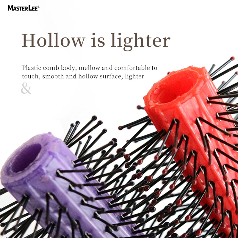 Professional wholesale curly wet afro ABS hair brush custom logo detangling brush Round Comb Styling Hairdressing Too