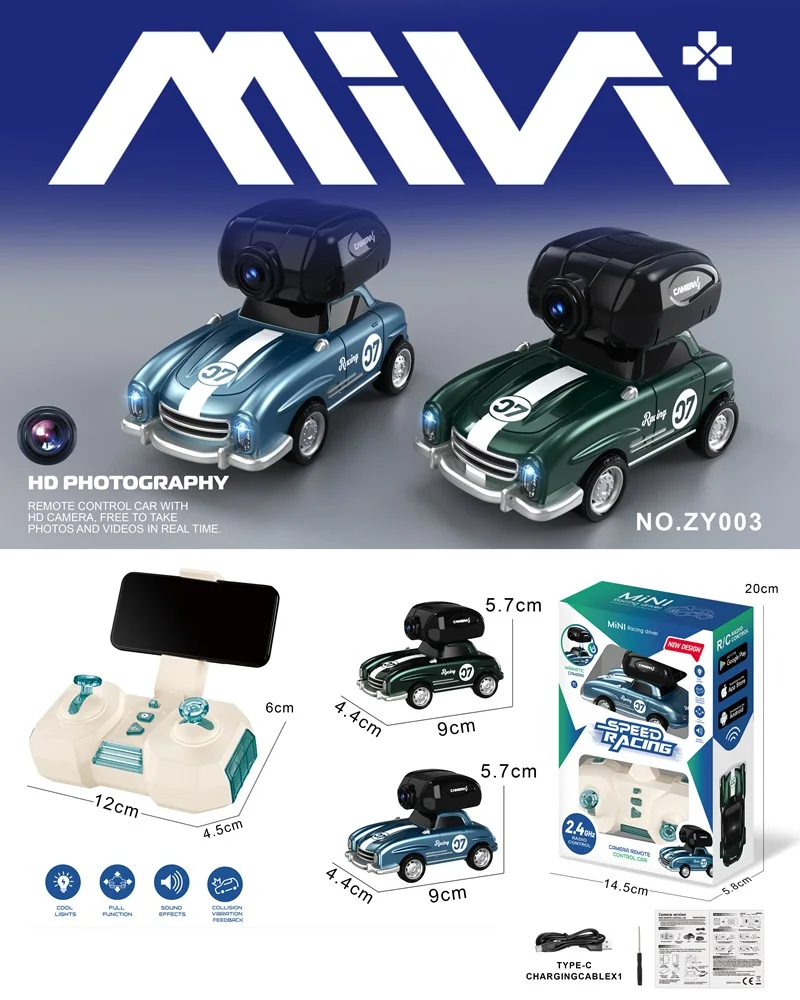 2024 New design 2.4G mini rc car with camera mini micro rc drift cars 1:76 mini rc car 1:87 Shantou toy