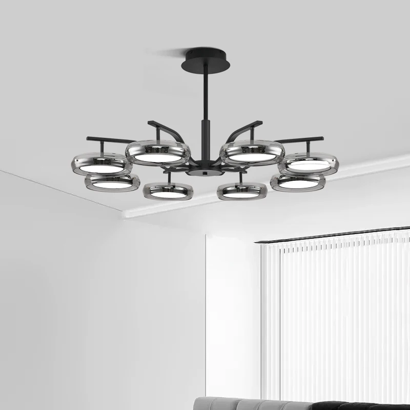 Streams Modern Fringed Luxury Iron Chain Designer Chandelier Italy for Decor Indoor Luminous LED Light Chandelier