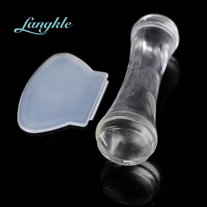 Wholesale Double Ends Nail Art DIY Stamper Tool Clear Silicone Nail Stamper