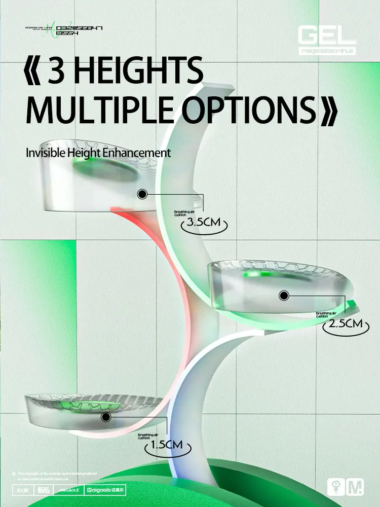 Poron Vive Comfort Inner Elevated insole for long-lasting wear shock absorption durability self-adhesive boot shoe pads