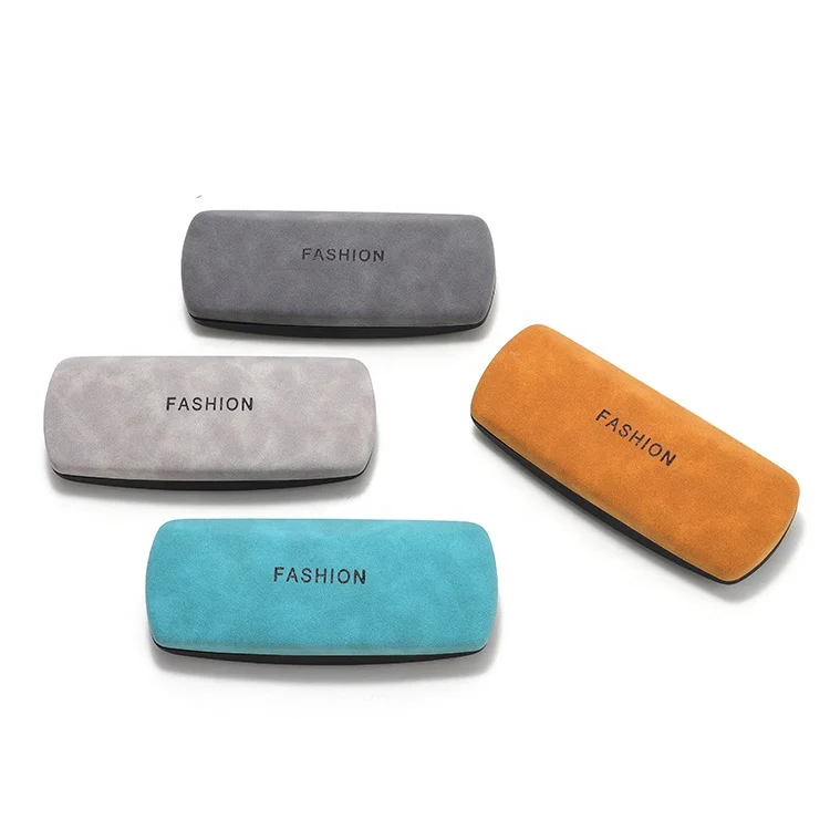 Wholesale Customized Personalized Large Fashion Feel Round Folding Metal Leather Eyeglasses Case