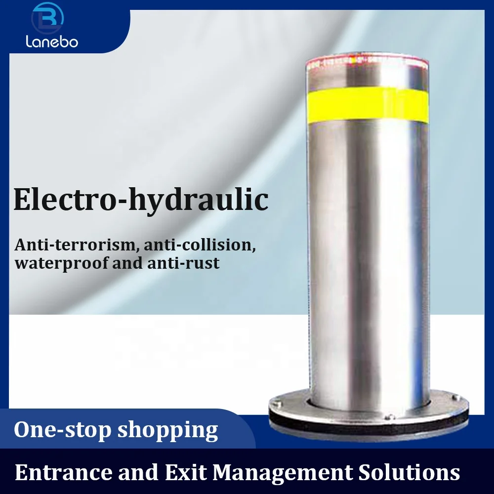 Lanebo Stable High quality automatic hydraulic rising bollard retractable electric bollard barrier Parking Bollard
