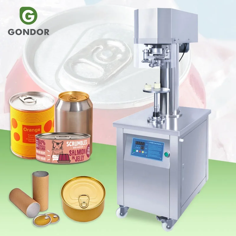 Vacuum Jar Cap Glass Bottle Caning Automatic Manual Non-rotating Coke Chili Can Sealer Machine for Food