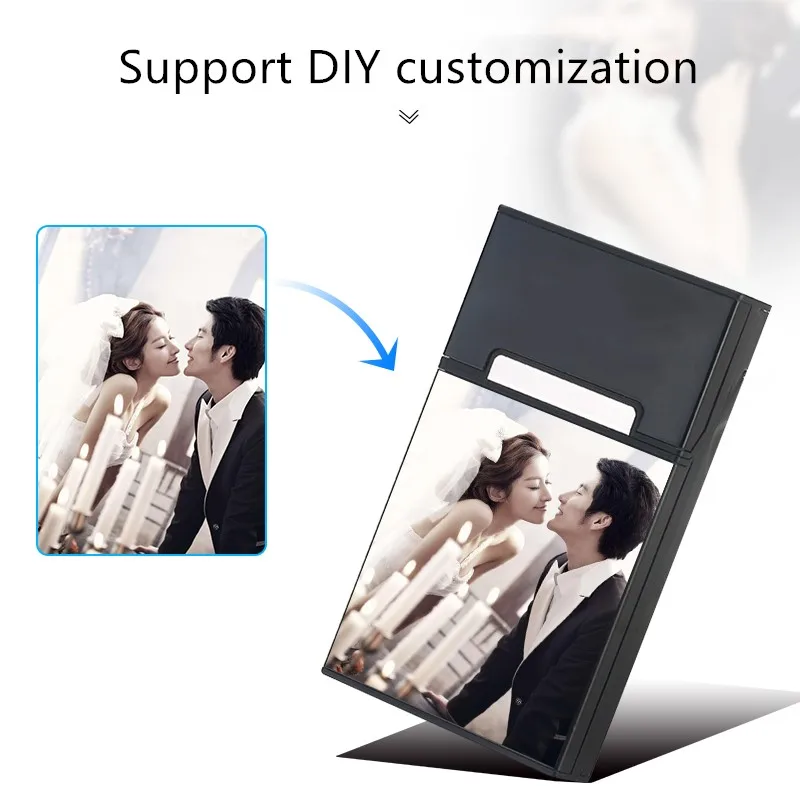 Factory direct supply custom made 20 pcs lady metal cigarette case cigarette box creative aluminum cigaret case slim