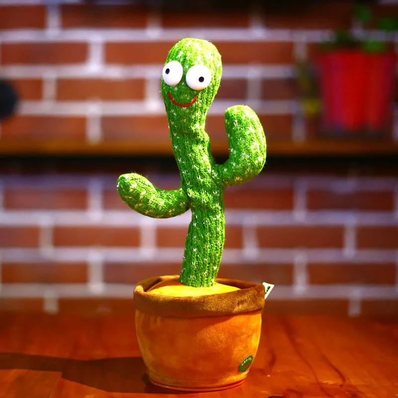 New products 2021 unique interesting relax stress dancing playing songs plush cactus toy of cactus bailarin