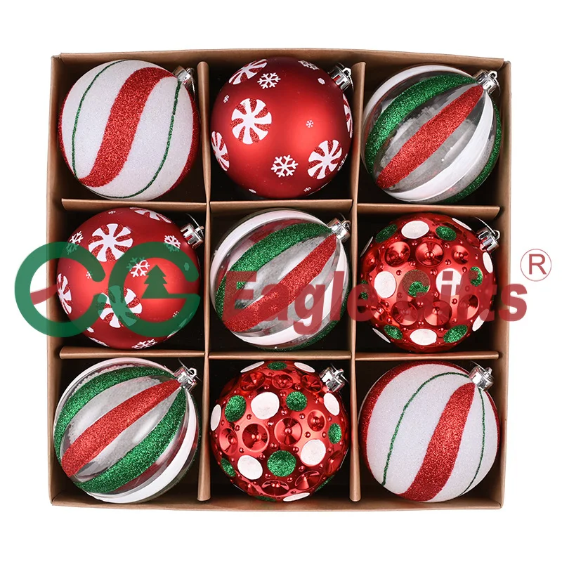 EAGLEGIFTS Customisable Bauble Shatterproof Hanging Ornament Christmas Tree Balls Christmas Ornament for Stairs