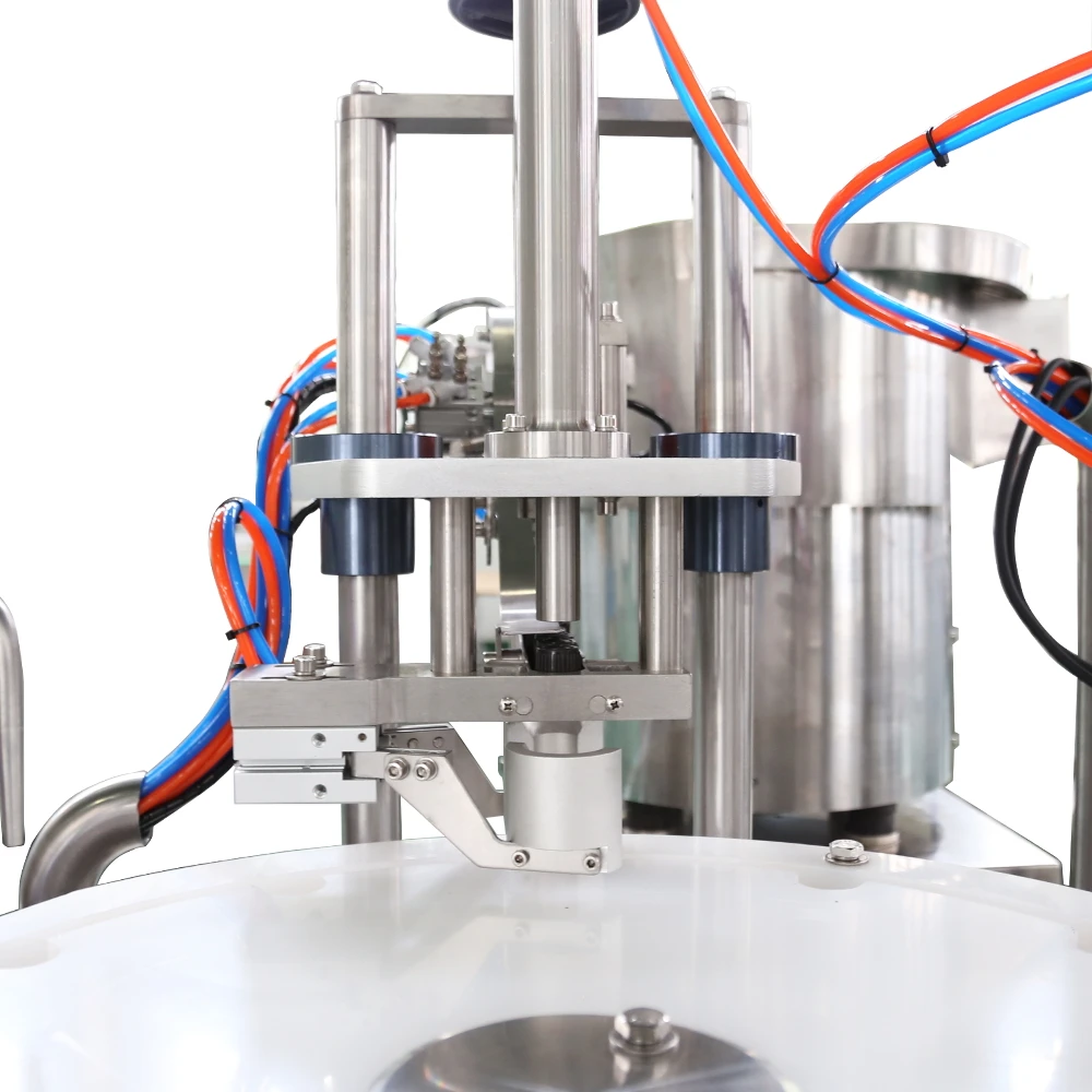 Automatic Small Glass Bottle Spout Pouch Liquid Essential Oil Syrup Perfume Detergent Desktop Filling And Capping Machine