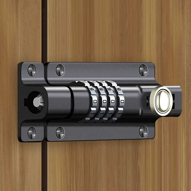 Защелка с кодом из цинкового сплава для безопасности детей, усиленный замок, 3 дюйма, противоугонная Защитная дверная пряжка