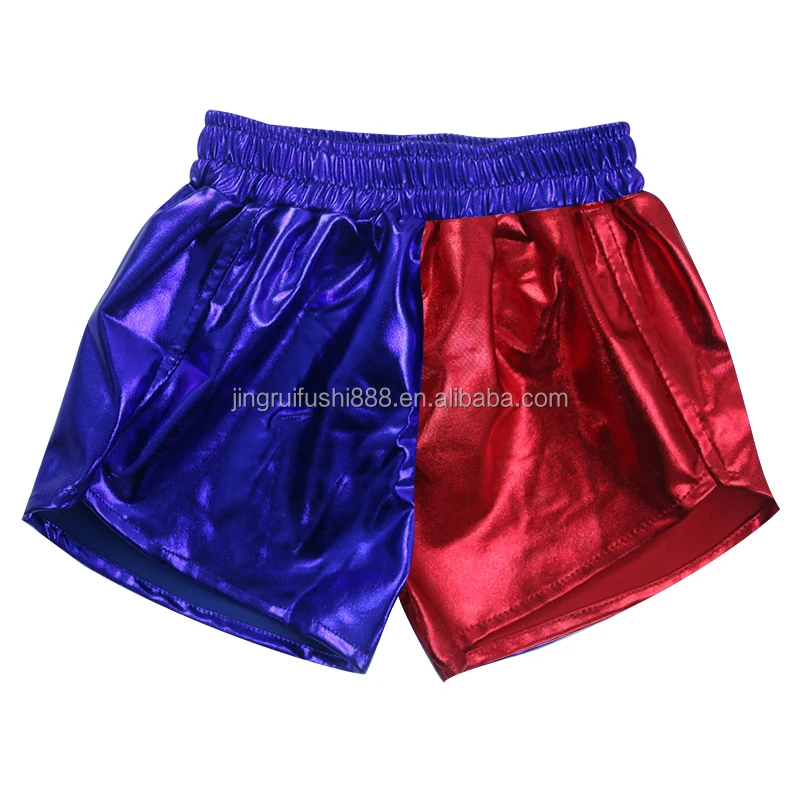 Hot Selling Toddler Girls Mini Shorts Shiny USA Festival Summer Little Kids Baby Metallic Shorts
