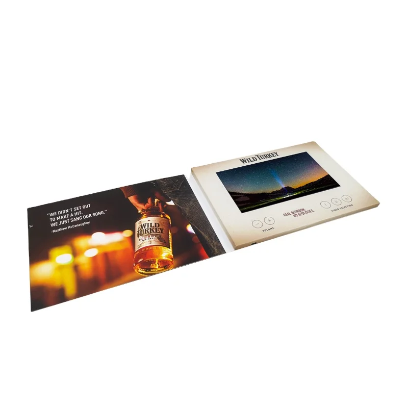 Newest Invitation 4.3inch lcd screen invitation card US top selling video brochure