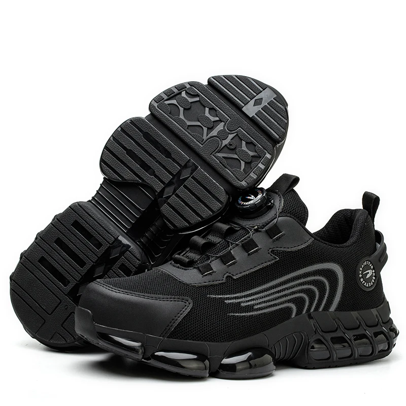 High quality Construction Miner Protective Work Shoes Non-slip Breathable Steel Toe Sport Running Shoes Men Safety Shoes
