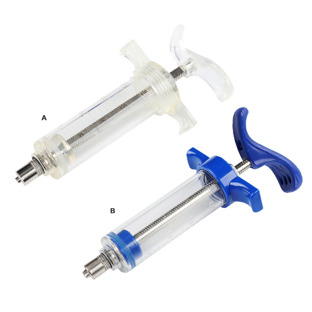 KD304 veterinary medical plastic steel tpx vaccinator syringe 20ml with graduation