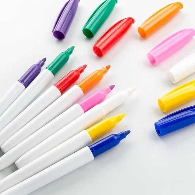Custom Logo Washable 8 Colors Felt Tip 1Mm Liquid Chalk Marker Pen Set Car Glass Led Board