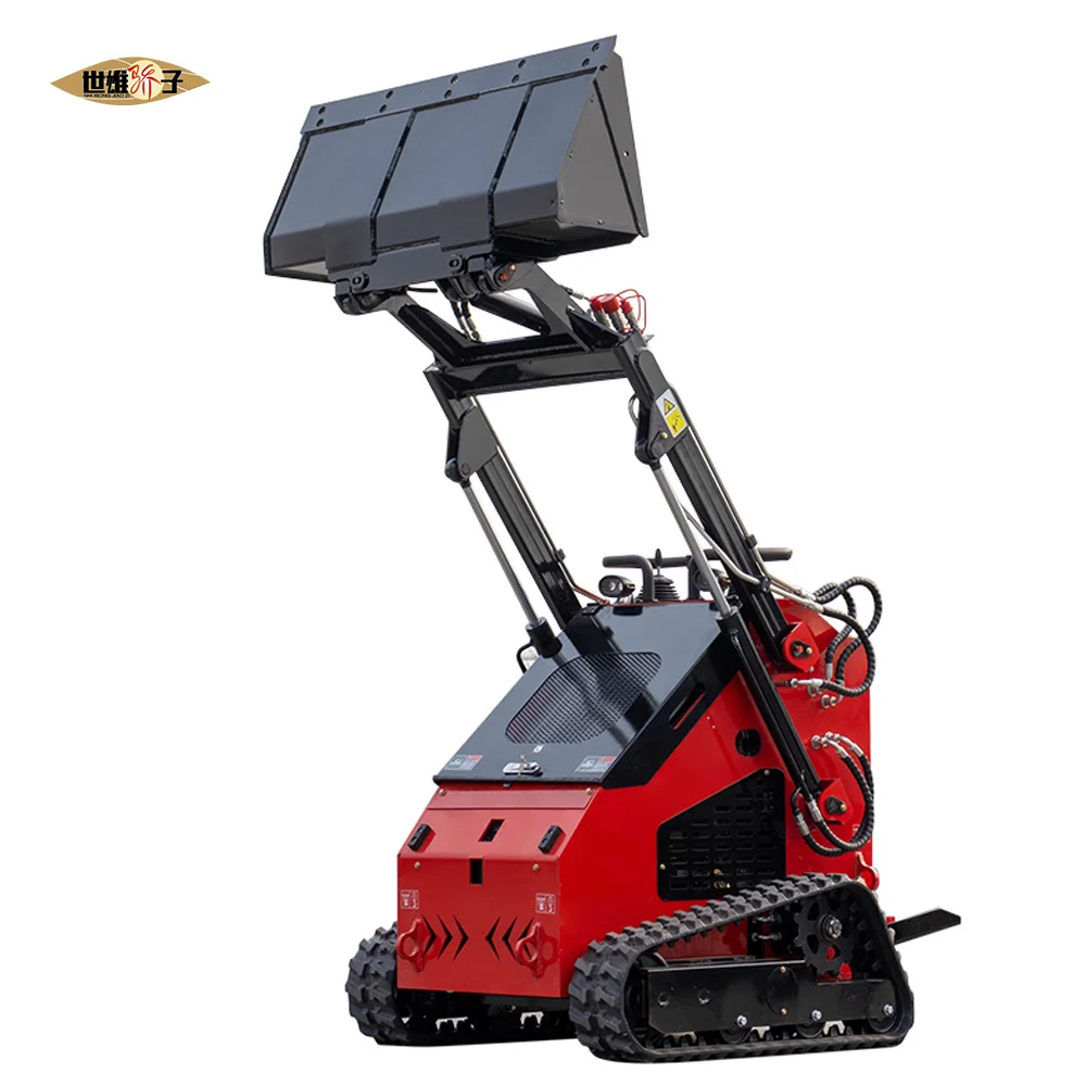 Mini Skid Steer Loader with EPA Certified Hydraulic System Gasoline Engine Farm Earth-Moving Hot Sale Bucket Attachment