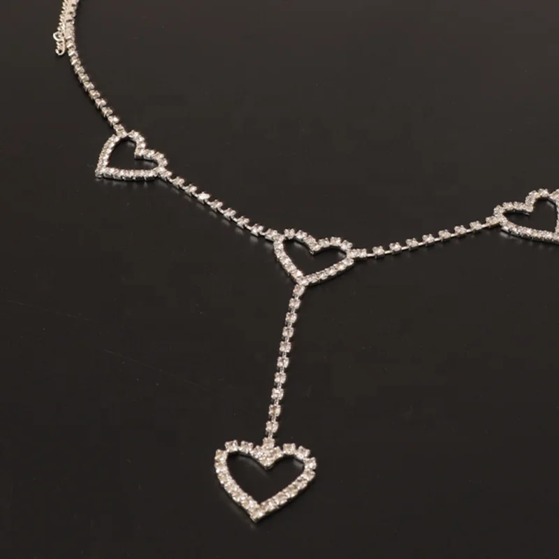 Новая модная позолоченная цепочка на живот со стразами, сексуальная модель, цепочка на талию в форме сердца, оптовая продажа