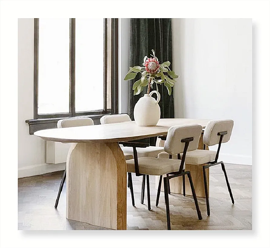 Набор белых обеденных столов в скандинавском стиле, деревянный стол, прочные пластиковые стулья, обеденный стол, набор из 6 стульев